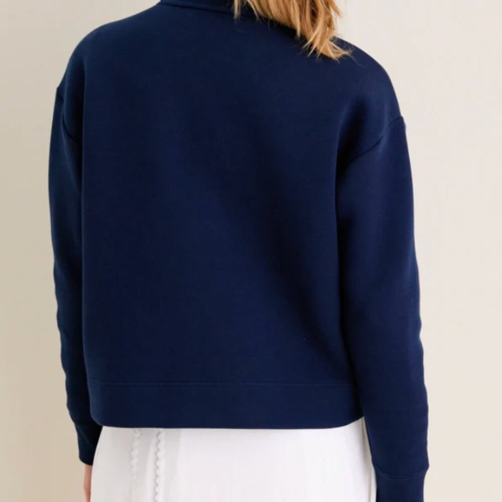 Tnuck Sport Navy Snap Neck Bailey Pullover - Size M - Picture 4 of 6
